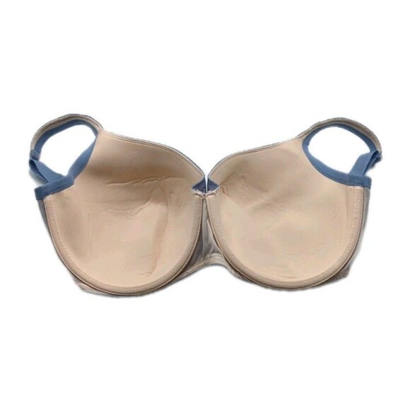 Cacique Womens Bra Modern Lace Balconette 44F Blue Underwire Lane Bryant - Picture 6 of 10